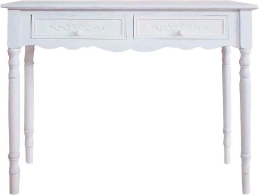 Table Console de Style Rustique Blanc Casa Padrino Meuble Entrée 98cm