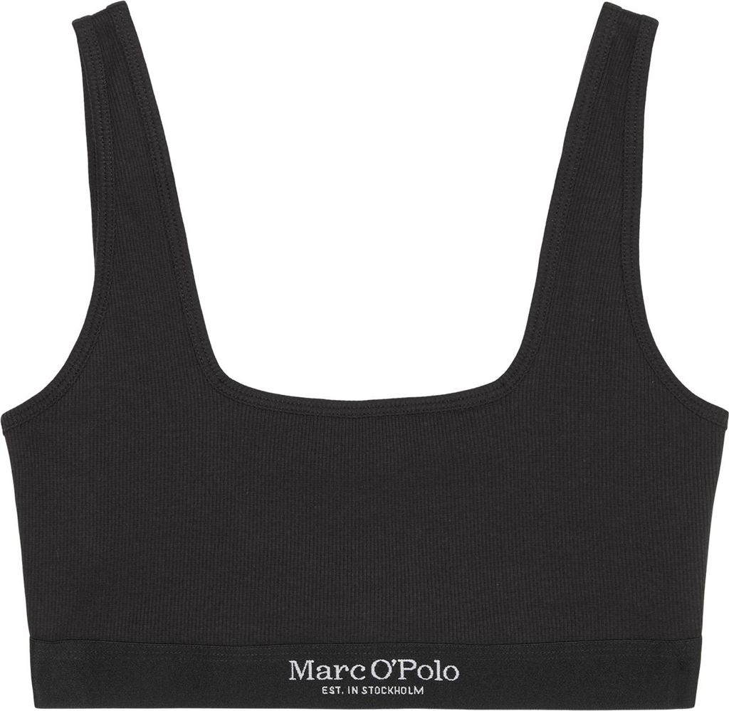 Marc O´Polo Damen Bralette Iconic Rib - Schwarz - Größe S Produktbild 
