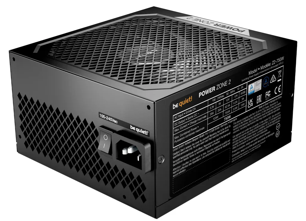 Alimentation PC 750W be quiet! Power Zone 2 pour boîtier ATX Gamer