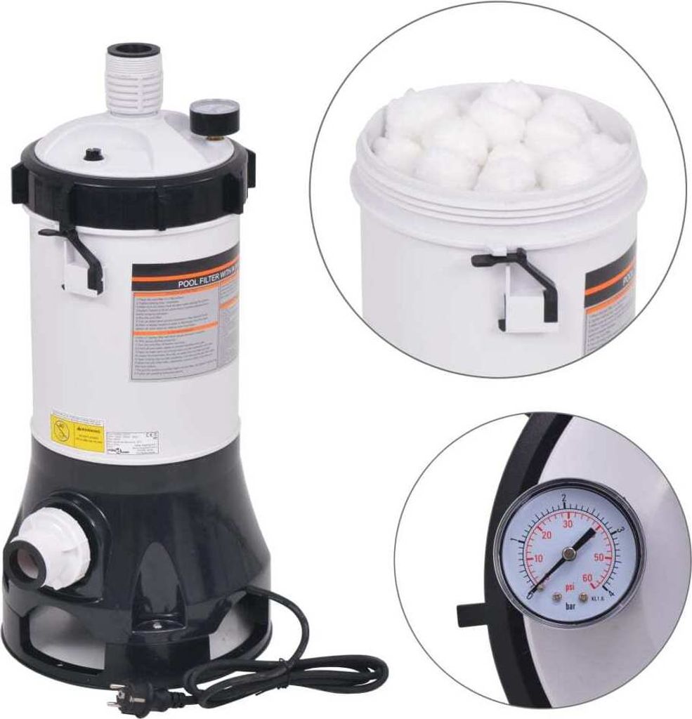 Poolfilterpumpe 185 W 4,4 m³/h