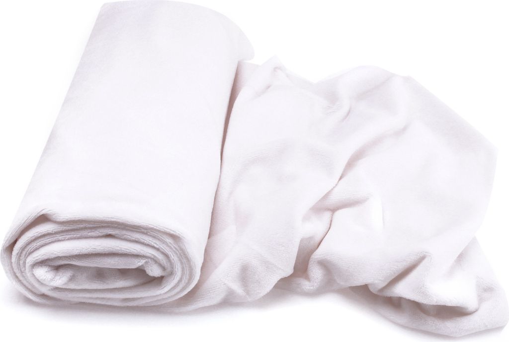 Pletená látka Minky s hladkým vzorem, bílá 50 x 160 cm Obrázek produktu 