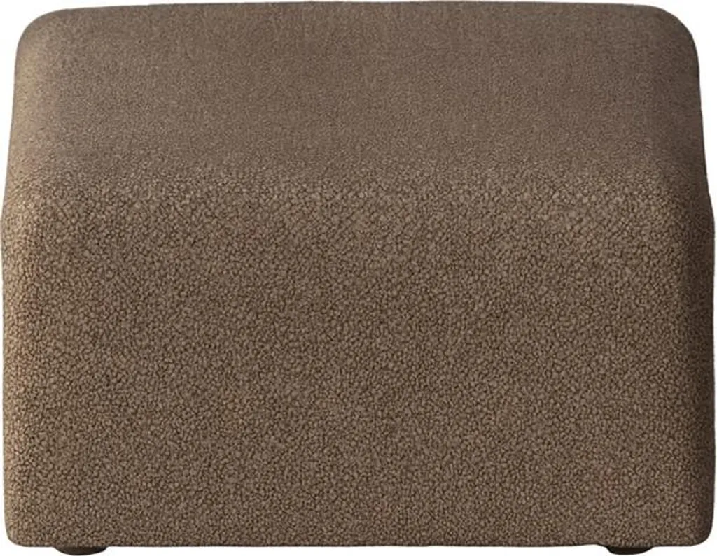 Pouf cubique marron pour salon, idéal comme table basse d'appoint