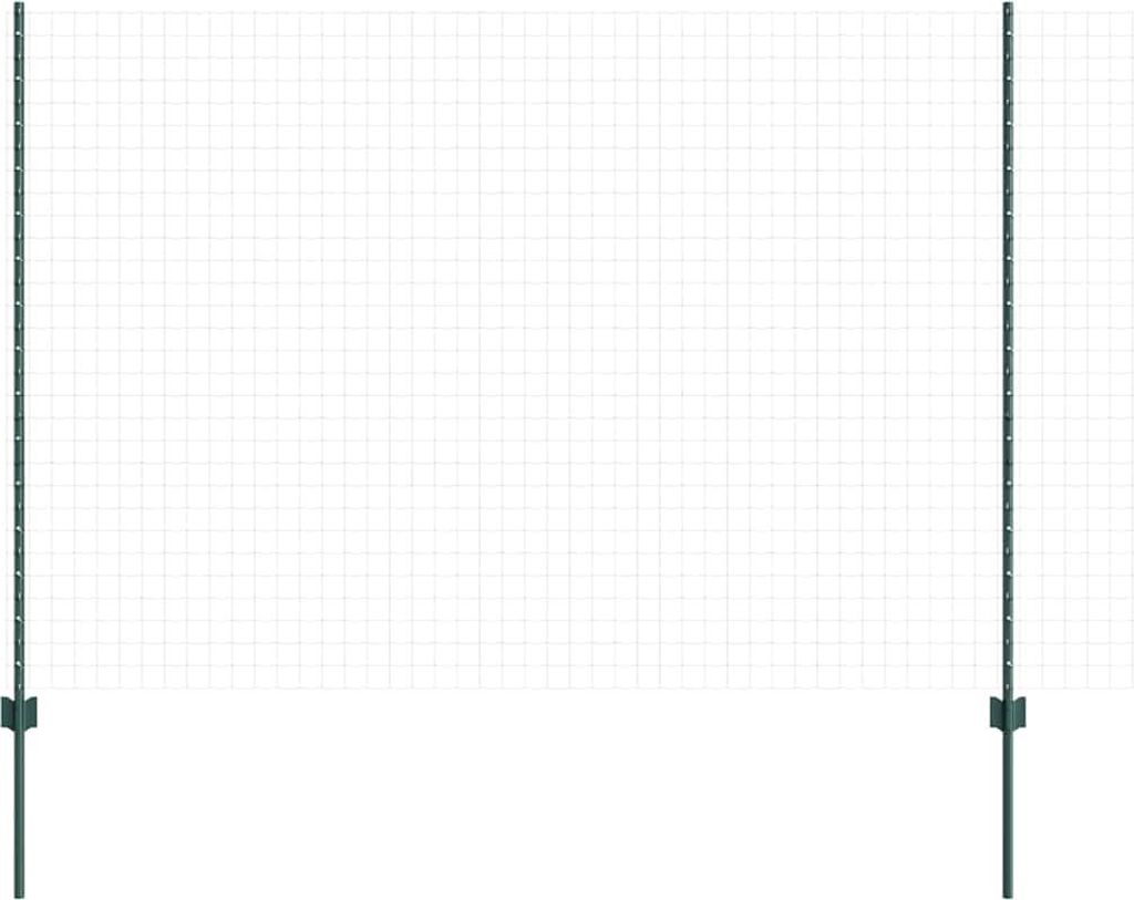 Zaunpfosten 22 pcs Grün 200 cm Stahl