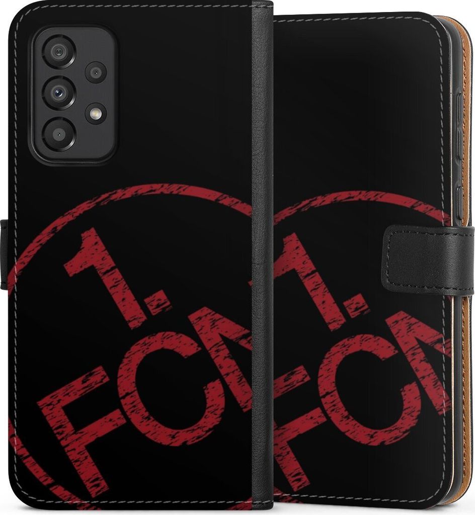 DeinDesign Klapphülle für Samsung Galaxy A33 5G Handytasche Lederhülle Tasche 1. FCN Fanartikel Textur