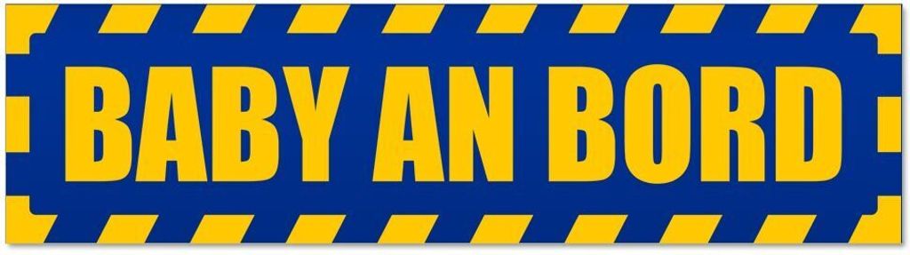 Kiwistar - Autoaufkleber - Blau - 45 x 12 cm - Baby an Bord gestreift - Hinweis Aufkleber Sticker für Auto, Kfz, Fahrrad, PKW, LKW