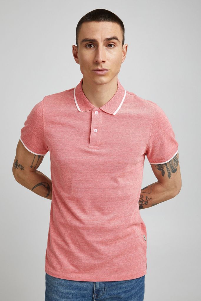 11 Project PRRasmus Herren Poloshirt Polohemd T-Shirt mit Grandad-Ausschnitt und Knopfleiste aus 100% Baumwolle