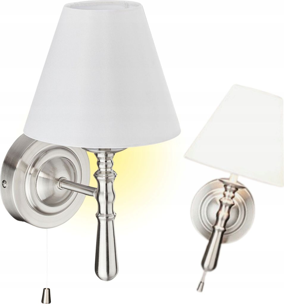 Applique Murale Avec Interrupteur à Tirette Rotation Libre à 350° Lampe De Chevet RéTro Moderne