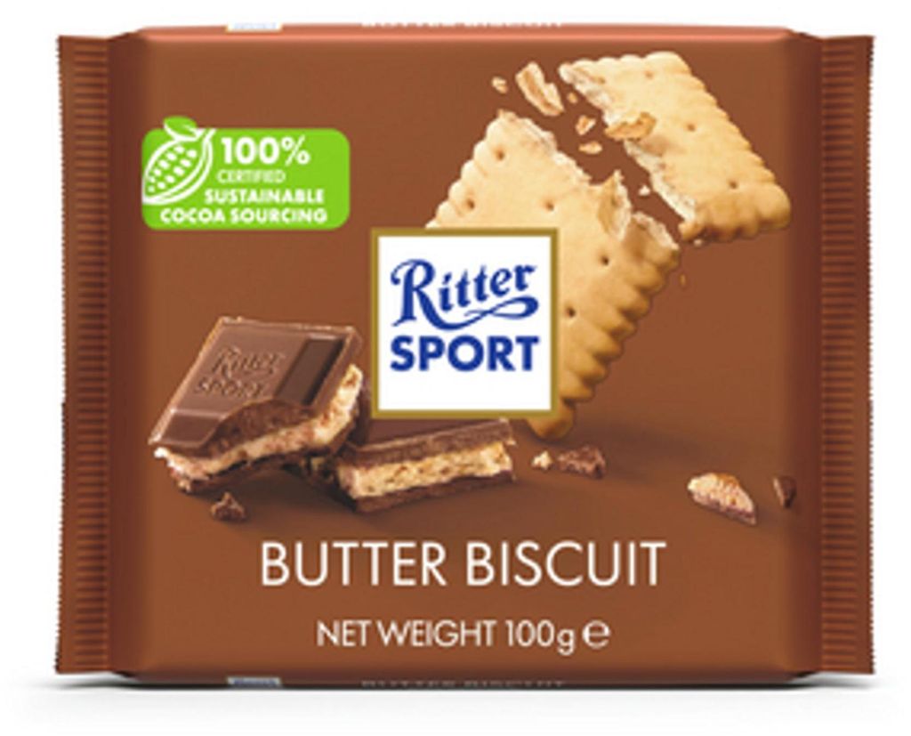 Ritter Sport křupavé sušenky máslové sušenky s mléčnou Obrázek produktu 