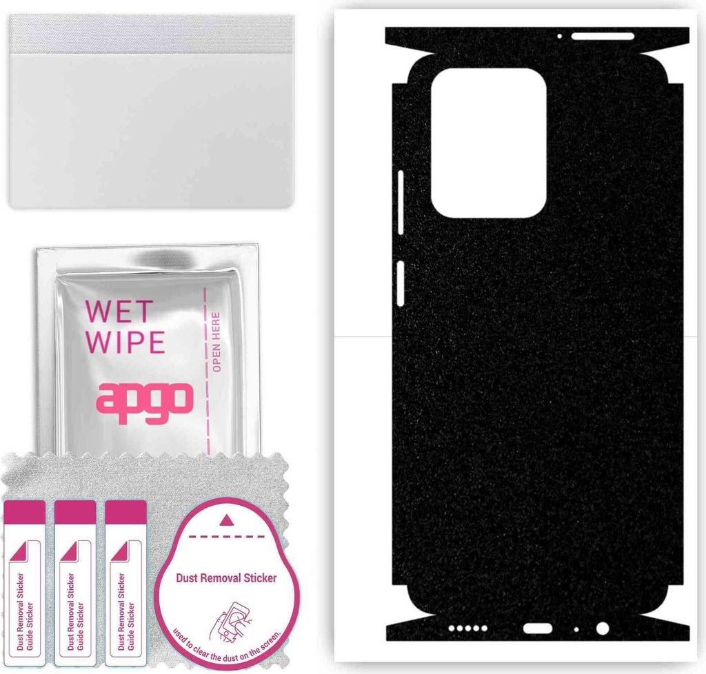 apgo Rückseite + Seiten Schutzfolie, Skin, kompatibel mit Honor X7a, Hinten Displayschutzfolie aus Vinylfolie, kratzfest, einfache Montage - Matts...