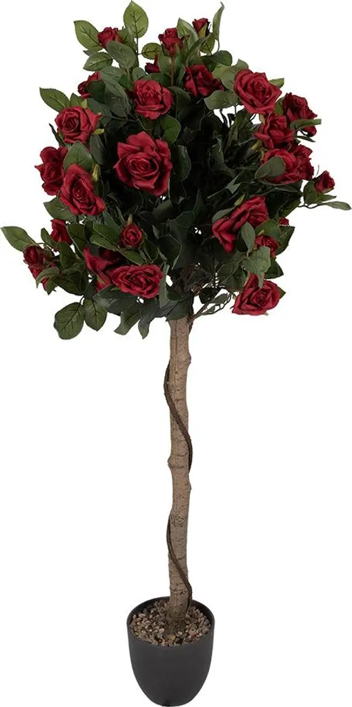 Clayre & Eef Pianta artificiale Rosa 120 cm Rosso Plastica - 1