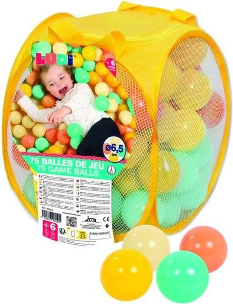 Balles de Jeu Multicolores pour Aire d'Éveil et Piscine Enfant - 75 pcs
