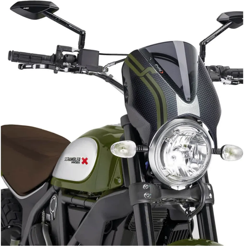 Bulle arrière Ducati PUIG fumé foncé - Déflecteur de vent sport 3mm