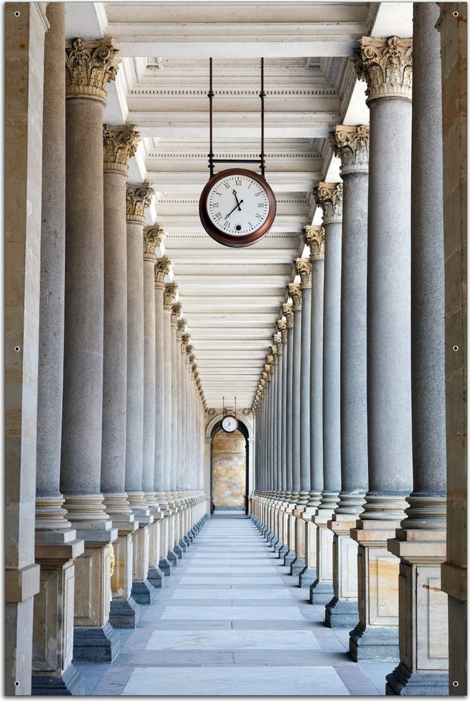 Wallario Outdoor-Poster für Garten oder Balkon, Motiv Säulengang, in ca. 61 x 91,50 cm