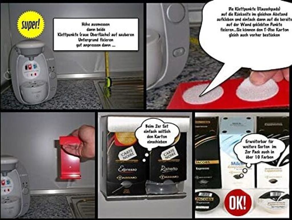 Kaffee-Kapselhalter  (1  Stück) für Tassimo zur Wandmontage Produktbild 5