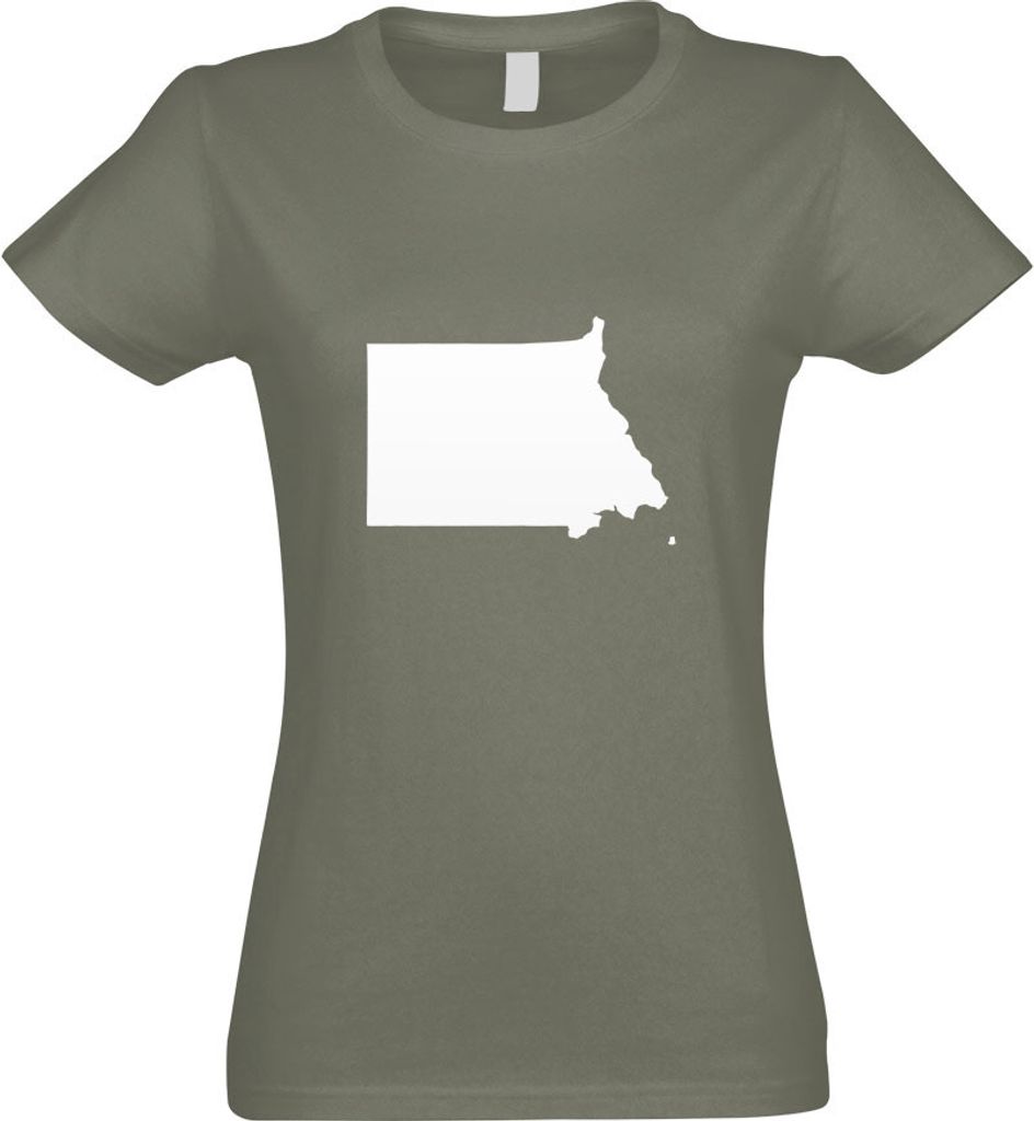 Kiwistar - T-Shirt tailliert - Damen - Olive - Äquatorialguinea - mit Motiv Bedruckt - Funshirt Design - Sport - Freizeit - Damen - XXL