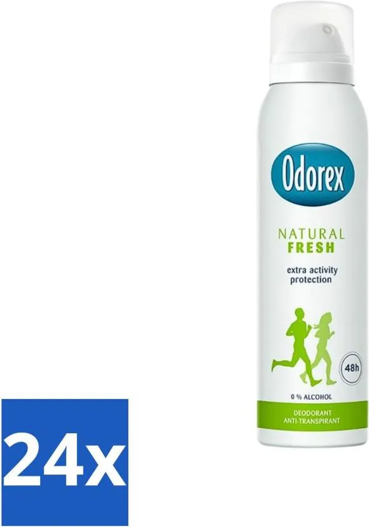 Odorex Deodorante Natural Fresh 150ml - Confezione Famiglia 24 pz