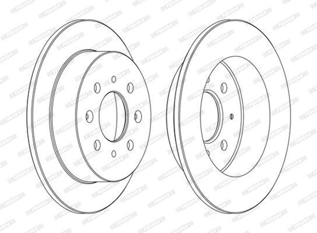 2x FERODO Bremsscheibe DDF1358C für HONDA Jazz II Schrägheck (GD_ GE3 GE2)