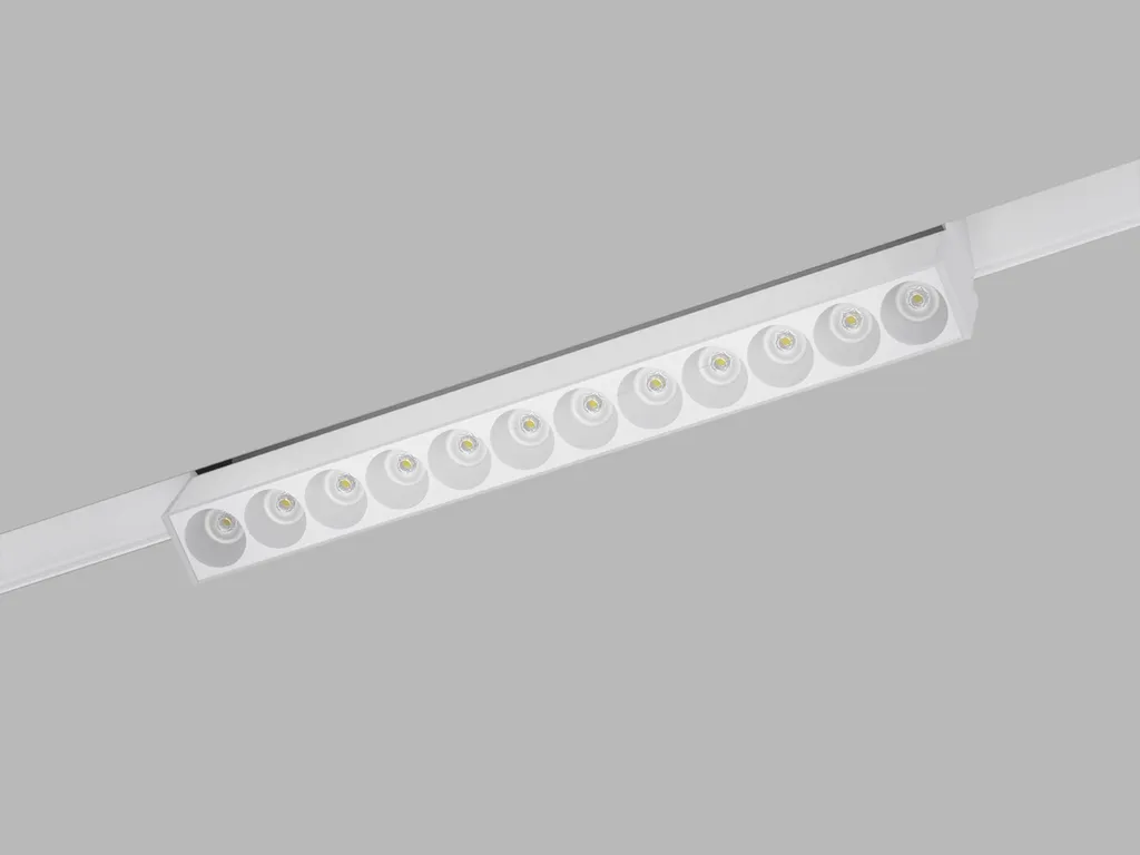 Éclairage rail LED pour bureau et commerce DALI 12W 3000K Blanc