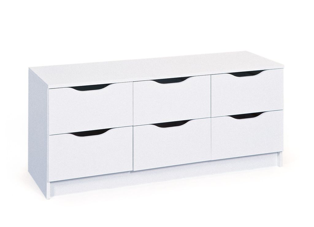 Wung Kommode 6 Schubladen, weiss.