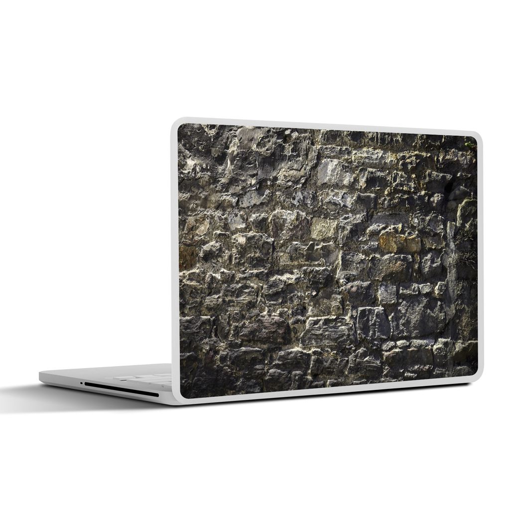 MuchoWow Laptop Aufkleber Sticker Cover Alte Mauer mit abgenutzten Steinen 30x21 cm - Sticker für Laptop - Selbstklebend