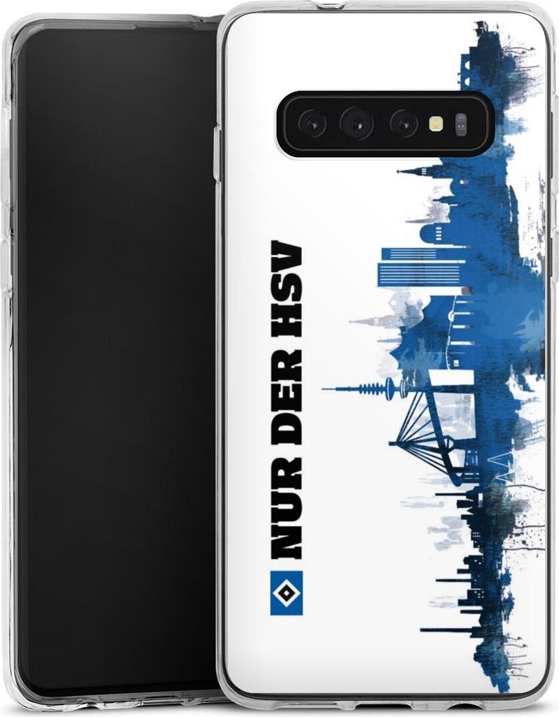 DeinDesign Handyhülle für Samsung Galaxy S10 Plus Silikon Hülle Case Smartphone Schutzhülle Bundesliga HSV Offizielles Lizenzprodukt