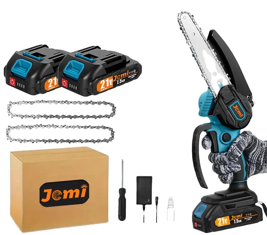 Mini tronçonneuse électrique portable 2 batteries pour élagage de jardin