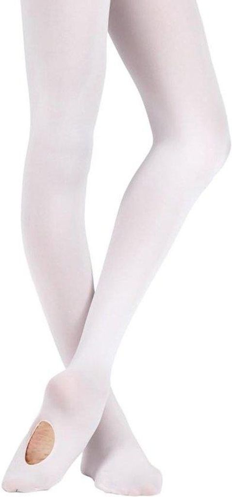 Tänzertaschen mit Hielgat für Mädchen und Frauen - Weiß - Lang - 140 cm und darüber