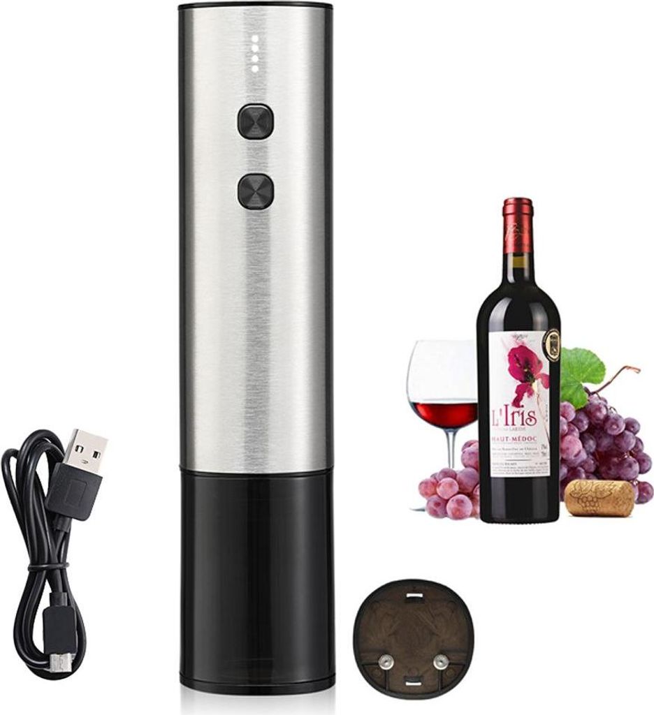 Elektrischer Weinöffner, Geschenk für Weinliebhaber, Zuhause, Küche, Party, Bar, Hochzeit, wiederaufladbar