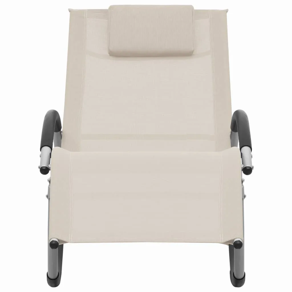 Bain de soleil ergonomique anti-mal de dos avec coussin crème épais