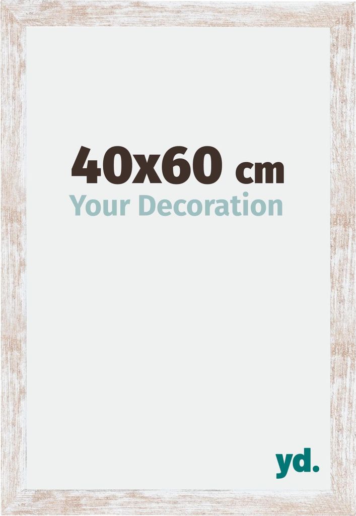 Bilderrahmen, 40x60 cm, White Wash, MDF, Catania