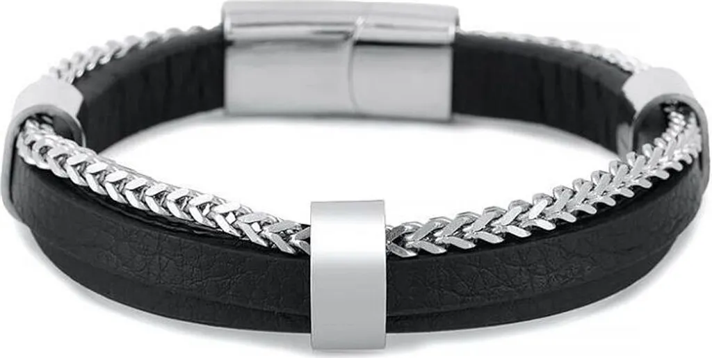 Bracelet Pacific Noir Pacific-PCB00080 avec Finition Mate Anti-Rayure