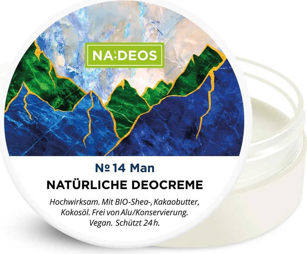 NADEOS Crema Deodorante Naturale Uomo 40g | 24h Senza Alluminio Bio