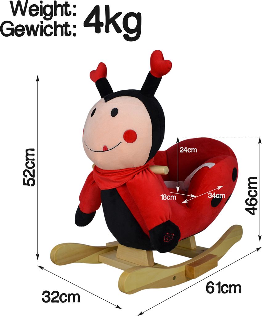 Infantastic® Schaukeltier - Marienkafer, Plüsch, ab 1 Jahr, Produktbild 6