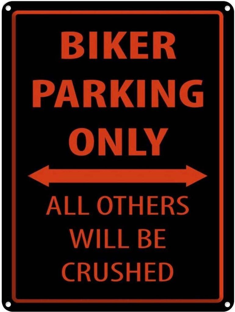 vianmo Blechschild 40x30 cm Fahrrad Biker parking only