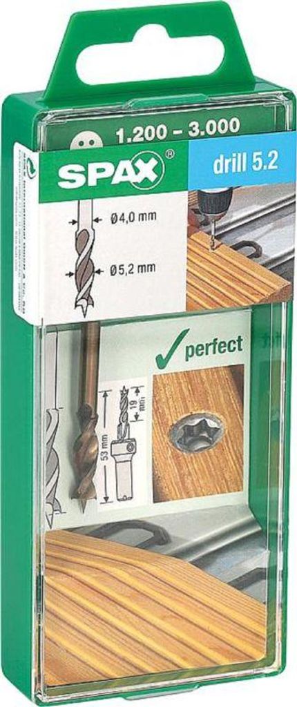 SPAX Bohrer Drill 5.2 mm für Terrassen Holz auf Aluminium Produktbild 