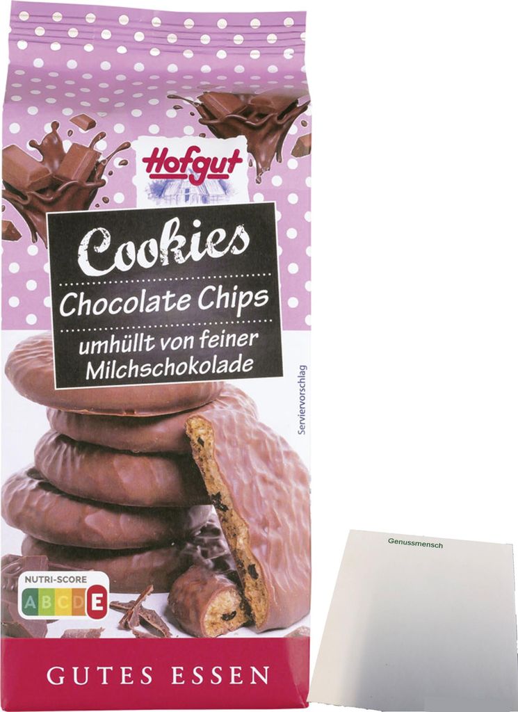 Hofgut Cookies Fully Chocolate (180g Packung) + usy Block