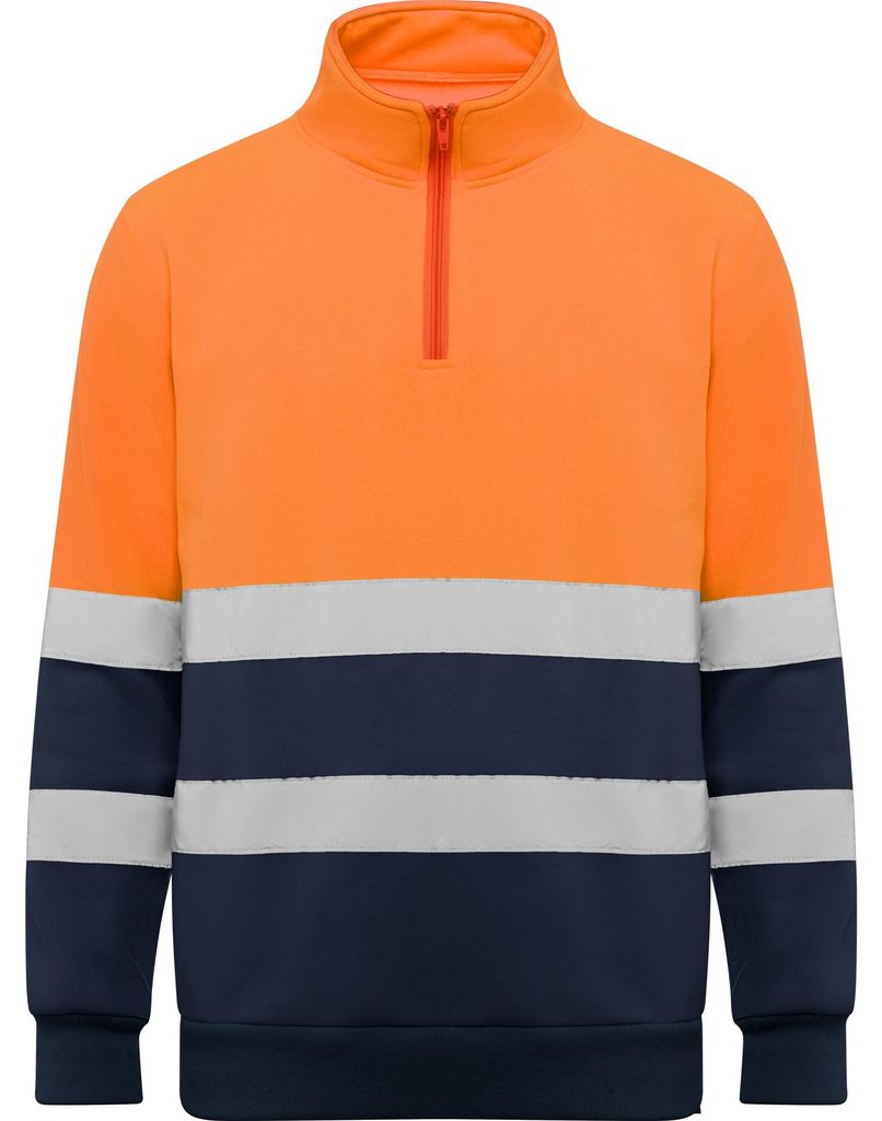 Roly Workwear - "Spica" Sweatshirt Signalkleidung für Herren/Damen Uni LT4829 (M) (Marineblau/Fluoreszierendes Orange)