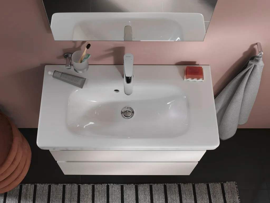 Aménagement salle de bain : Pot à dents suspendu D-Code Duravit - 5