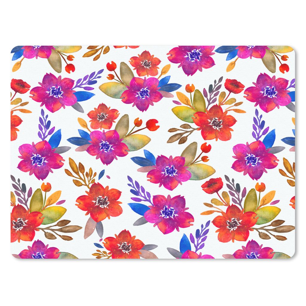 MuchoWow® Mauspad Mousepad Aquarell - Blumen - lila 40x30 Produktbild 