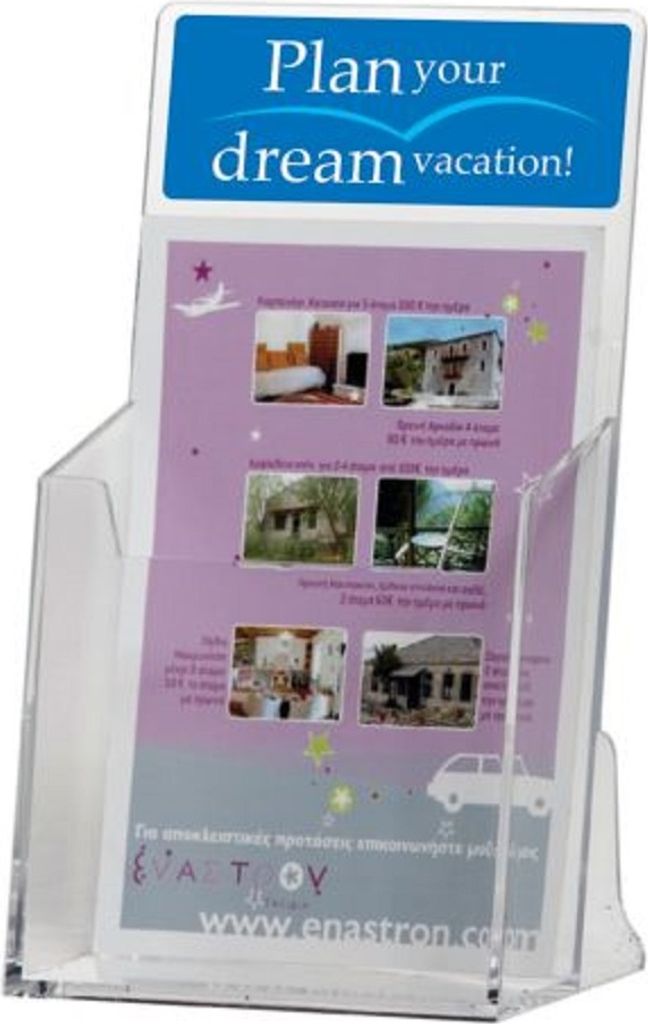 Q-Connect KF04184 Prospektständer 1 Fach A5 hoch transprent