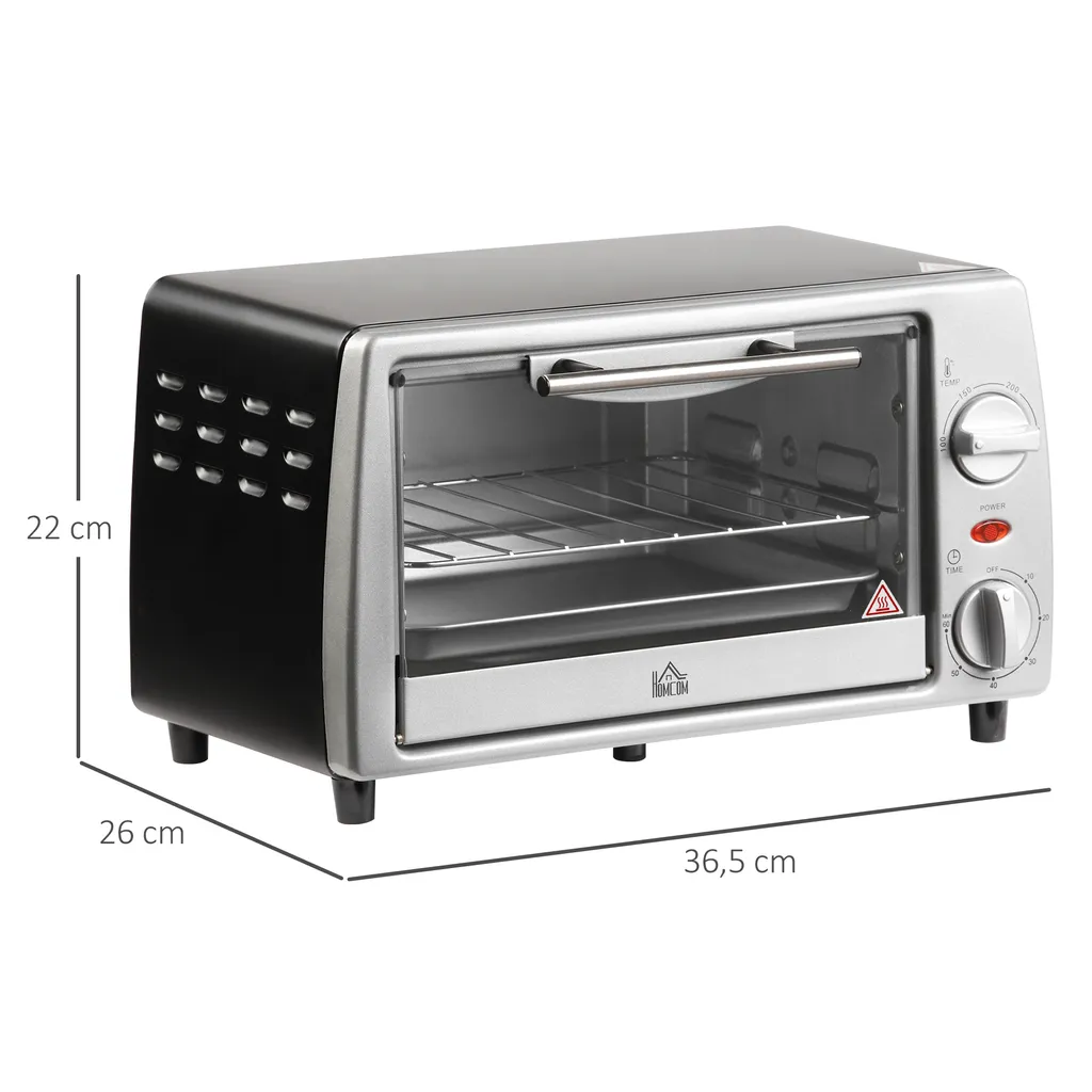 Mini four d'appoint idéal pour réchauffer et gratiner vos repas rapides - 5