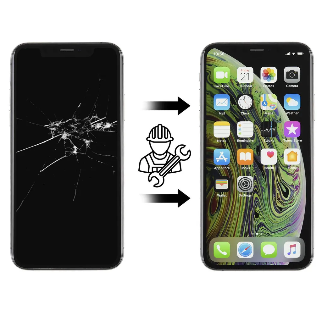 Bloc Écran iPhone XS Complet Noir, Vitre et LCD d'Origine Seconde Main - 5