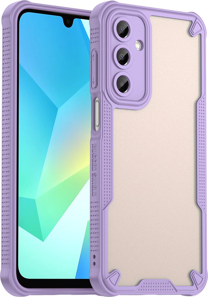 Schutzhülle für Samsung Galaxy A16 5G/4G, transluzente matte Rückseite, TPU Bumper Case Lila