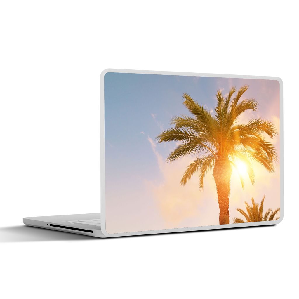 MuchoWow Laptop Aufkleber Sticker Cover Palme - Sommer - Sonne - Tropisch 32.5x23.5 cm - Sticker für Laptop - Selbstklebend