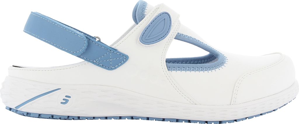 Safety Jogger CARLY, Berufsschuh für Damen, bequem und praktisch, Gr. 41, weiß/blau, rutschfest