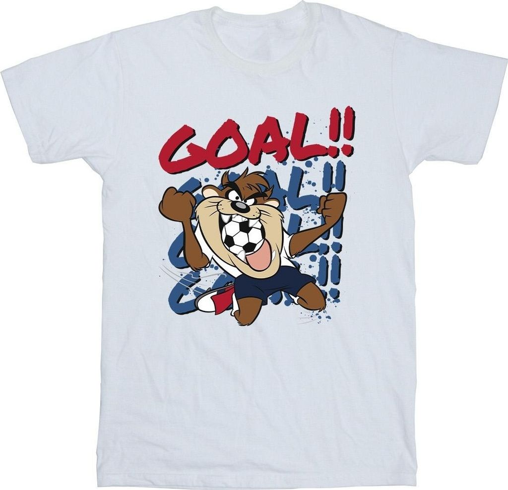 Looney Tunes - "Goal Goal Goal" T-Shirt für Herren BI36266 (L) (Weiß)
