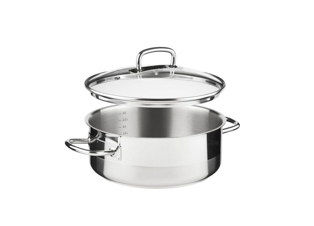 Professioneller Kochtopf mit Deckel, Durchmesser 22 cm, Produktbild 