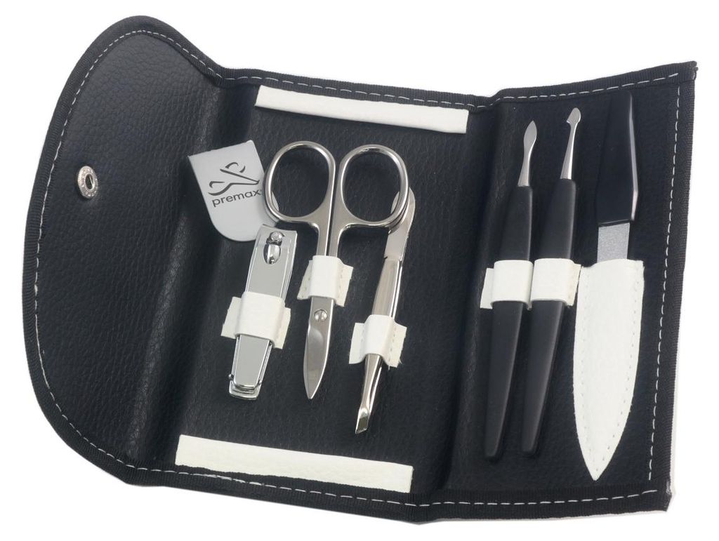 PREMAX Maniküre-Set S/W - 6 Stück 87740 Stahl 15 x 10 cm