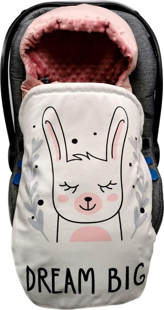 Love Gifts Einschlagdecke Babyschale 80 * 85 cm, Baby Erstausstattung für Autositz, Kuscheldecke für Kinderwagen aus Baumwolle/Samt z.B. passend