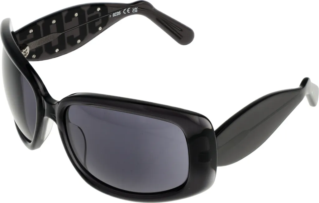 Lunettes de soleil hommes GCDS GD0030 6305A noir brillant et verres fumés